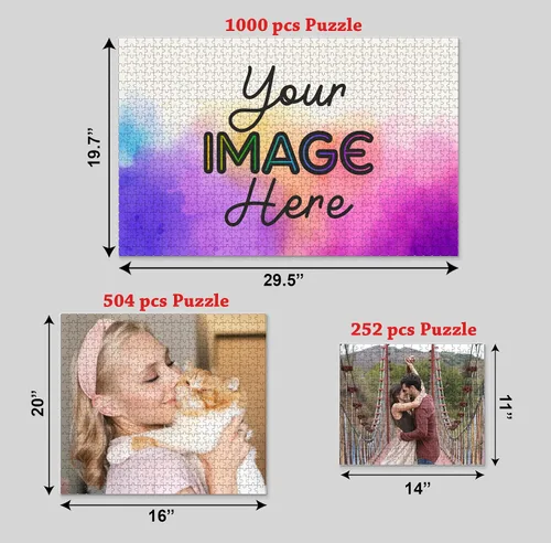 Vista 3 de Rompecabezas personalizados de fotos, rompecabezas de 252 piezas, rompecabezas personalizado para adultos y adolescentes
