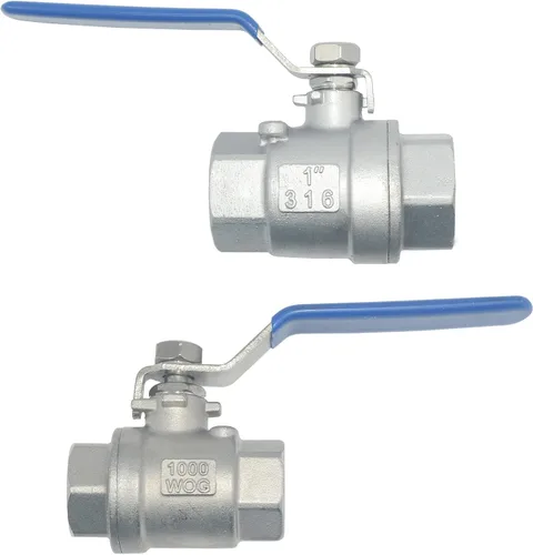Vista 3 de VARMHUS - Válvula de bola de puerto completo de acero inoxidable 316 NPT hembra con mango de vinilo WOG1000 (1 pulgada)