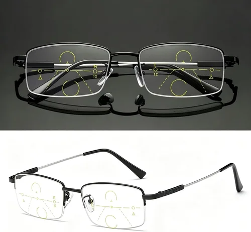Vista 3 de MIRYEA Lentes de lectura progresivos multifocales para computadora, bloqueo de luz azul, sin línea, lectores multifocales para hombres y mujeres