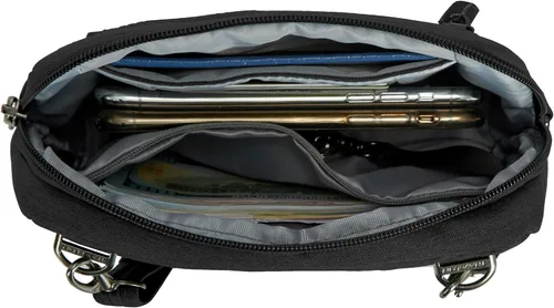 Vista 9 de Travelon Bolso bandolera pequeño convertible Metro antirrobo Negro