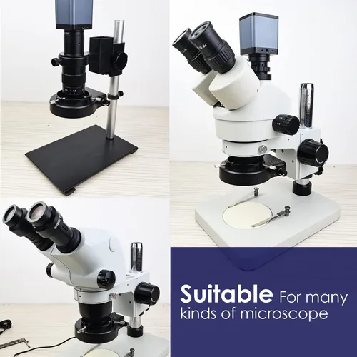 Vista 2 de Iluminador del anillo del microscopio de luz LED, fuente de luz ajustable del anillo de 144 LED para la industria Monocular binocular trinocular