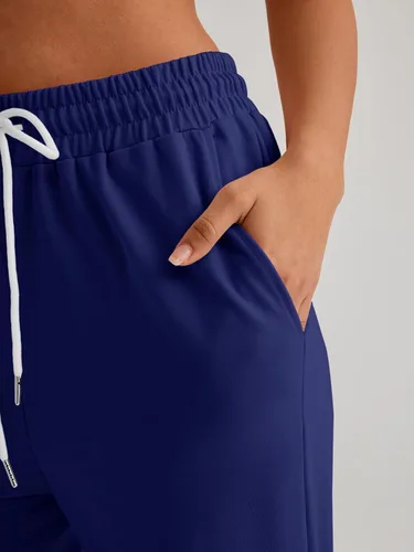 Vista 6 de AUTOMET - Pantalones deportivos de cintura alta y con bajos ajustables para mujer