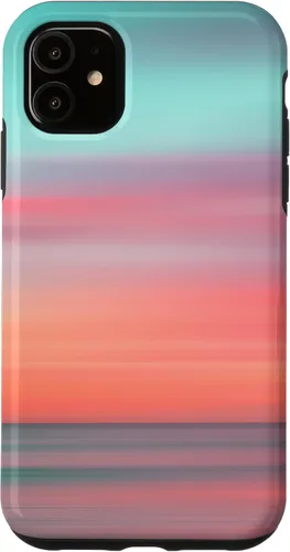 Vista 8 de Funda hawaiana para iPhone 17, diseño de playa tropical de Hawái, color azul melocotón