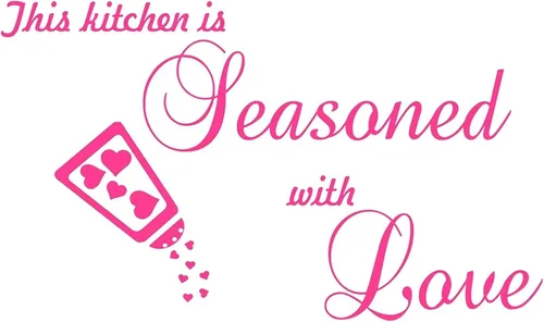Vista 11 de VWAQ This Kitchen is Seasoned with Love - Adhesivo decorativo para pared, diseño de refranes de vinilo para comedor