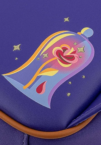 Vista 4 de Loungefly Disney Beauty and the Beast Ballroom Scene - Bolsa de hombro para mujer, doble correa, talla única, multicolor