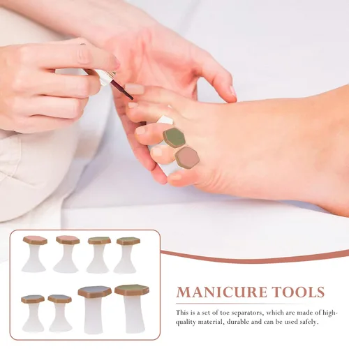 Vista 7 de Beaupretty Protector de uñas 8pcs Splitter Nail Polish Stand Foot Pedicure Tools