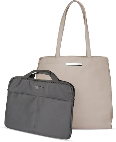 Vista 11 de Kenneth Cole Reaction Marley - Mochila de cuero vegano con doble compartimento para mujer de 15 pulgadas Negro