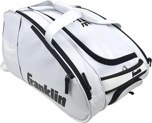 Vista 5 de Franklin Sports Pro Series Bag II - Anna Leigh Waters - Bolsa profesional de pickleball - Duffle/mochila - Almacenamiento premium - Blanco