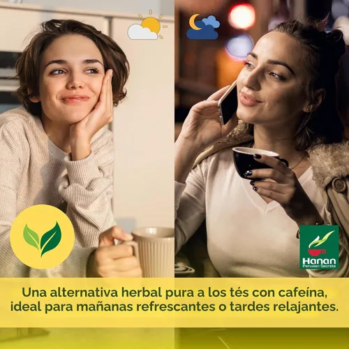 Vista 4 de Bolsas de té Hanan Muña – Té de hierbas de menta andina 100% natural de Perú, 25 bolsas de té tradicional de Muña del Perú, sin cafeína