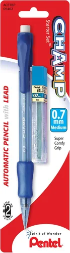 Vista 3 de Pentel Champ Starter Set con lápiz automático con plomo, (0.020 in), surtido, paquete de 2 (A2CBP)