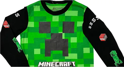 Vista 4 de Minecraft Creeper Boys Camiseta gráfica de manga larga
