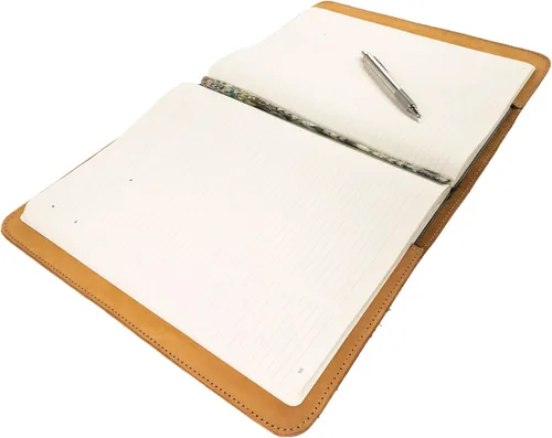 Vista 2 de Hide & Drink, Journal Cover Compatible with Moleskine Cahier XXL (8.5 x 11 in.) Genuine Protector, Full Grain Leather, Handmade, Old Tobacco