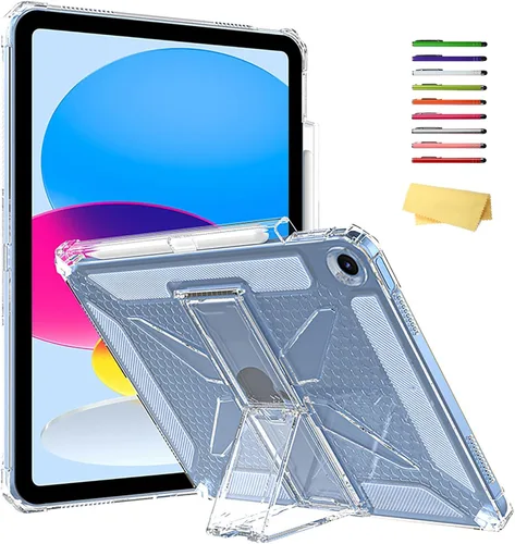 Vista 29 de Clear Stand Case for iPad Air 3 (Air 3rd Generation) 10.5 inch 2019 & iPad Pro 10.5 inch 2017 with Pencil Holder/Kickstand Soft TPU Back Silicone