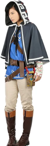 Vista 3 de Links Disfraz Deluxe Cape Belt Slate Legend Wild Version Cosplay Trajes