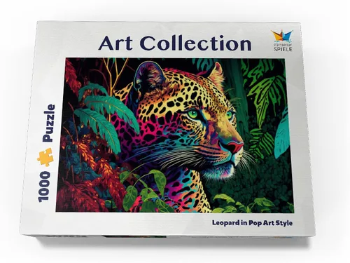 Vista 4 de MyPuzzle Leopard - Pop-Art Style - Rompecabezas prémium de 1000 piezas para adultos