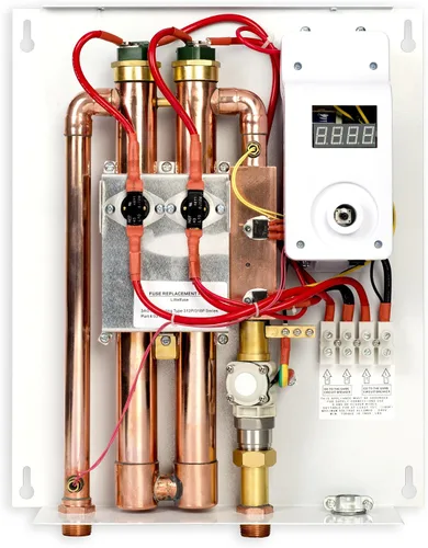 Vista 4 de Eemax EEM24018 Calentador de agua eléctrico sin tanque, azul