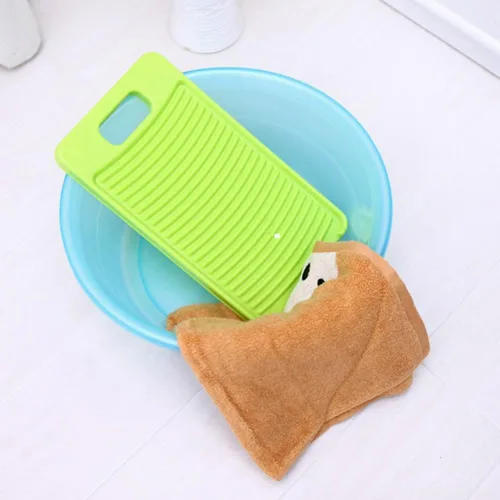 Vista 2 de Ipetboom Mini tabla de lavar de plástico para el hogar, mini tabla de lavar portátil para el hogar (verde)