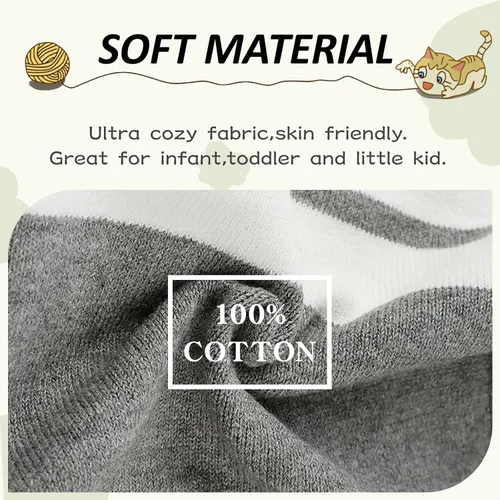 Vista 5 de Peecabe Suéter de punto trenzado para bebés y niños pequeños, de manga larga, cuello redondo, a rayas, de algodón, para otoño e invierno, 1-5T