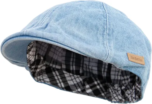 Vista 6 de e4Hats.com Gorra de hiedra de mezclilla lavada con banda elástica