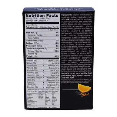 Vista 2 de Proti Fit - Batido dietético alto en proteínas y mezcla de pudín Crema de naranja Bajo en calorías, bajo en grasa, bajo en azúcar