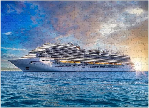 Vista 7 de MyPuzzle Cruise Ship in The Caribbean - Rompecabezas prémium de 1000 piezas para adultos
