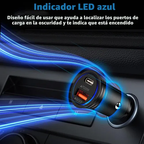 Vista 6 de Cargador del coche del USB C, puerto dual del adaptador del cargador