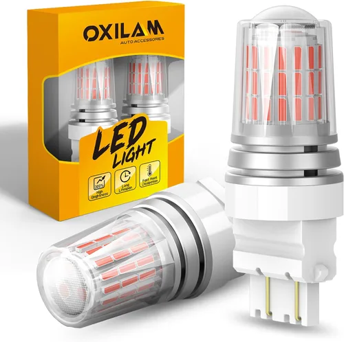 Vista 13 de OXILAM - Bombilla de luz LED para señal de giro BA15S 1156, CANBUS sin errores, 2200K, amarillo ámbar, 2800 LM, para 7506, 1156A, 1003, 1141, P21W