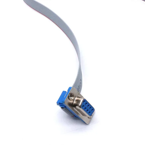 Vista 3 de Sydien 4 unidades de cable de cinta DB9 RS232 serie hembra a 10 pines hembra plana cinta cable conector adaptador, 11.8 in de longitud