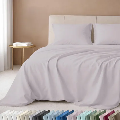 Vista 39 de California Design Den Juego de sábanas de lujo tamaño King - 100% algodón, 600 número de hilos, sábanas King de bolsillo profundo, ropa de cama