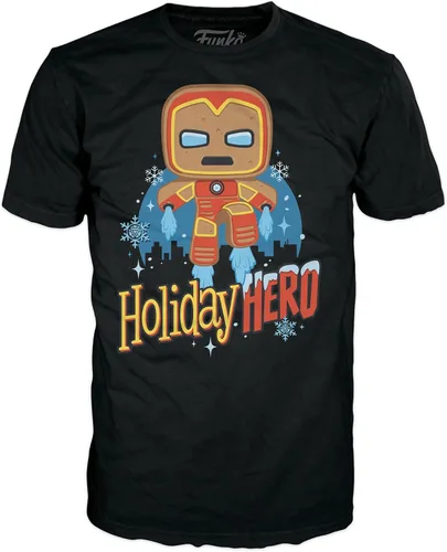 Vista 4 de Funko Pop! Boxed Tee: Marvel Holiday - Iron Man de pan de jengibre - 2XL