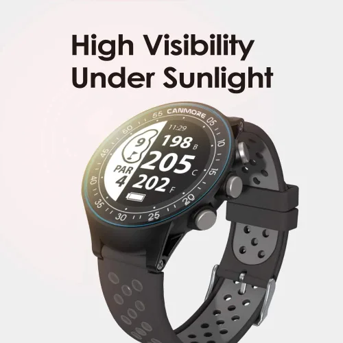 Vista 6 de CANMORE TW411 Reloj GPS de golf con rastreador de fitness, más de 41,000 cursos mundiales precargados gratuitos, chip IC mejorado, azul