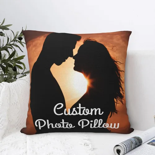 Vista 3 de Funda de almohada personalizada con foto, fundas de almohada personalizadas con imagen, funda de cojín decorativa para sofá, cama, sala de estar