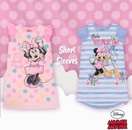 Vista 4 de Disney Girls Princess Frozen Minnie Mouse 3-Pack Nightgown