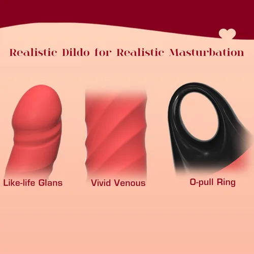 Vista 3 de Consolador vibratorio de empuje, vibrador 3 en 1 femenino para punto G con estimulador de clítoris, juguetes sexuales para mujeres y adultos, 3
