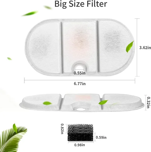 Vista 6 de 16 paquetes de filtros de repuesto para fuente de agua para gatos compatibles con la fuente de agua PETLIBRO Capsule para mascotas: PLWF002, 71