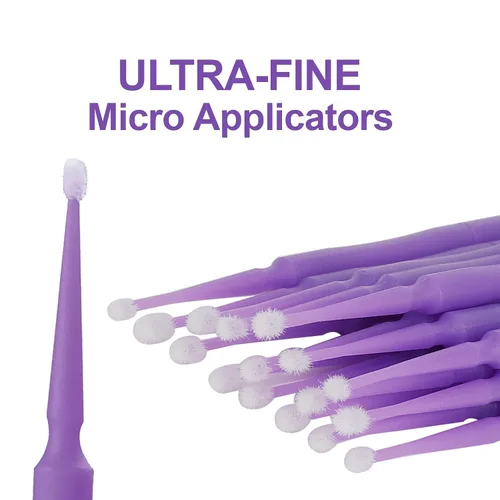 Vista 6 de 400 Unids Micro Aplicadores Dentales Cepillos Microbrush Aplicadores Microbrush Desechables Microswabs Para Extensiones De Pestañas - Azul