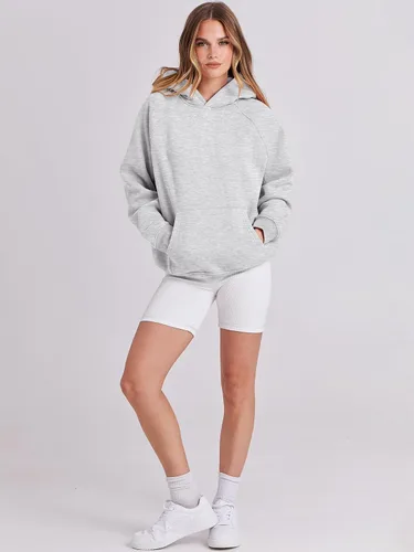 Vista 102 de ANRABESS - Sudaderas con capucha para mujer, sobre talla, de vellón de manga larga, modelo de 2024, para otoño