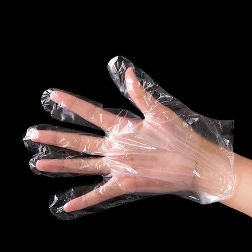 Vista 2 de HLIN 1500 guantes de plástico desechables – Guantes de preparación de alimentos desechables transparentes para servicio de alimentos, limpieza