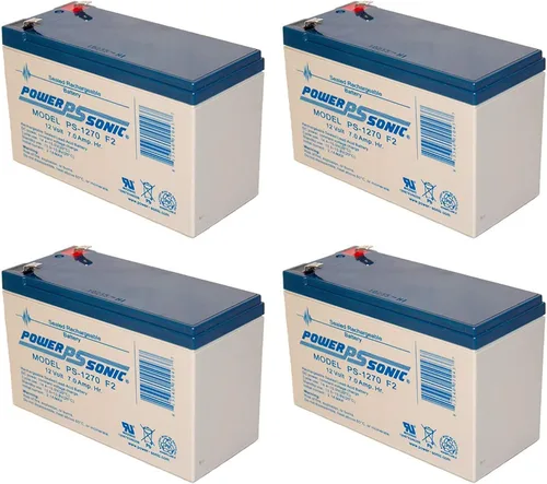 Vista 2 de 12V, 7Ah, AGM, terminal F2, batería de repuesto compatible con Alexander PS1270-4 Pack
