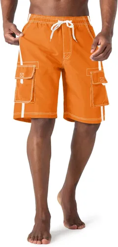Vista 2 de FASKUNOIE Traje de baño para hombre de secado rápido de 5 y 9 pulgadas con forro de malla