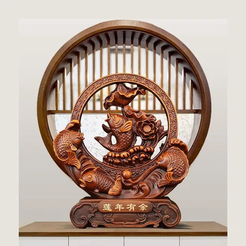 Vista 9 de Estatua china de feng Shui, estatua de Feng Shui, escultura de resina de pescado, riqueza, prosperidad, decoración del hogar, oficina, regalo