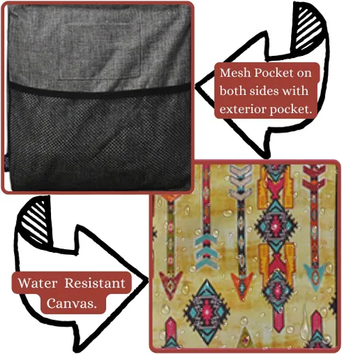 Vista 470 de NGIL Bolsa de comestibles reutilizable extra grande plegable de gran tamaño para comestibles, almacenamiento, picnic, playa, Estampado