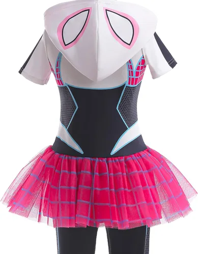 Vista 3 de IECOPA Dress Up & Pretend Play,Costumes for Girls Halloween Cosplay Hero Suit Toddler Theme Party (5-6 Years)