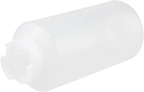 Vista 2 de Creative Mark Cylo FIFO - Botella exprimible vacía – Paquete de 12 – Botella invertida de 32 onzas con válvula de silicona antigoteo hermética
