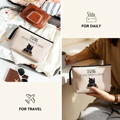 Vista 4 de Hanamiya Na Regalos de compromiso para mujeres, bolsa de maquillaje divertida para tejer, regalo de ganchillo Multicolor0040