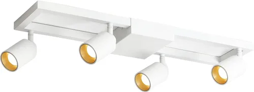 Vista 11 de Shura - Lámpara de techo LED redonda integrada de 3 luces blancas con cabezales giratorios, luz de techo empotrada ajustable, 3000 K, 1365 lúmenes