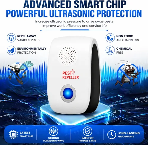 Vista 2 de Enchufe ultrasónico para mouse y repelente de plagas de 8