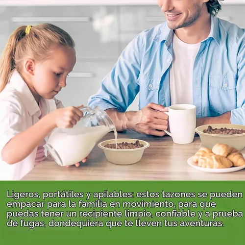 Vista 5 de Homestockplus Cuencos de papel desechables de 16 onzas, cuencos desechables pequeños y resistentes, hechos de bagazo natural para cereales, arroz