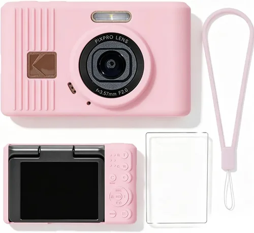Vista 13 de Funda de silicona para cámara digital Pixpro C1 con cubierta extraíble para lente y protector de pantalla y cordón para accesorios pixpro C1