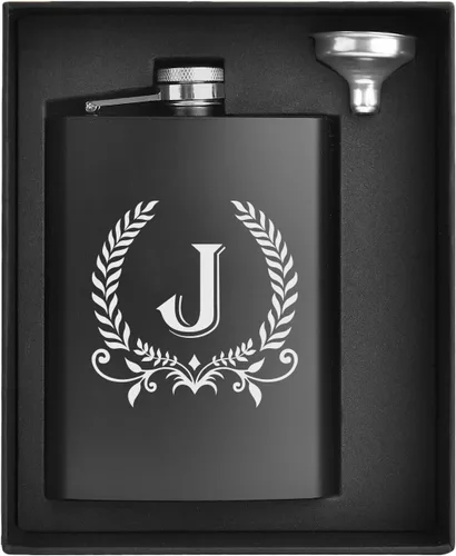 Vista 40 de ELEGANTPARK Petacas para Licor para Hombres con Iniciales Monogramadas Regalos para Hombres Cumpleaños Regalos Personalizados para Él Padrinos Papá